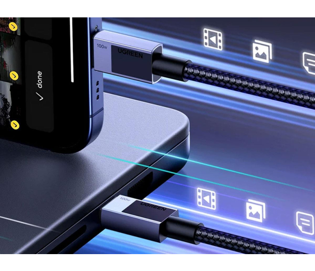 UGREEN Kabel USB-C do USB-C L512 100W 5A 3m czarny - 1489153 - zdjęcie 5
